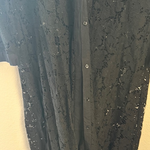 Zara Black Lace Button-Up Dress XXl - Picture 6 of 10